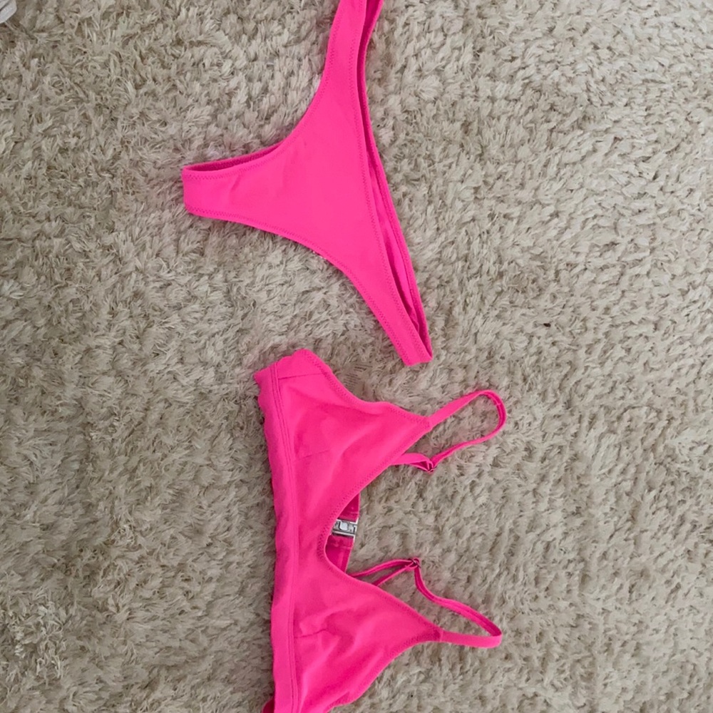 White fox pink bikini